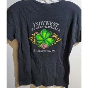 Harley Davidson Womens Short Sleeve T-Shirt "Lady Luck" Clover Size L